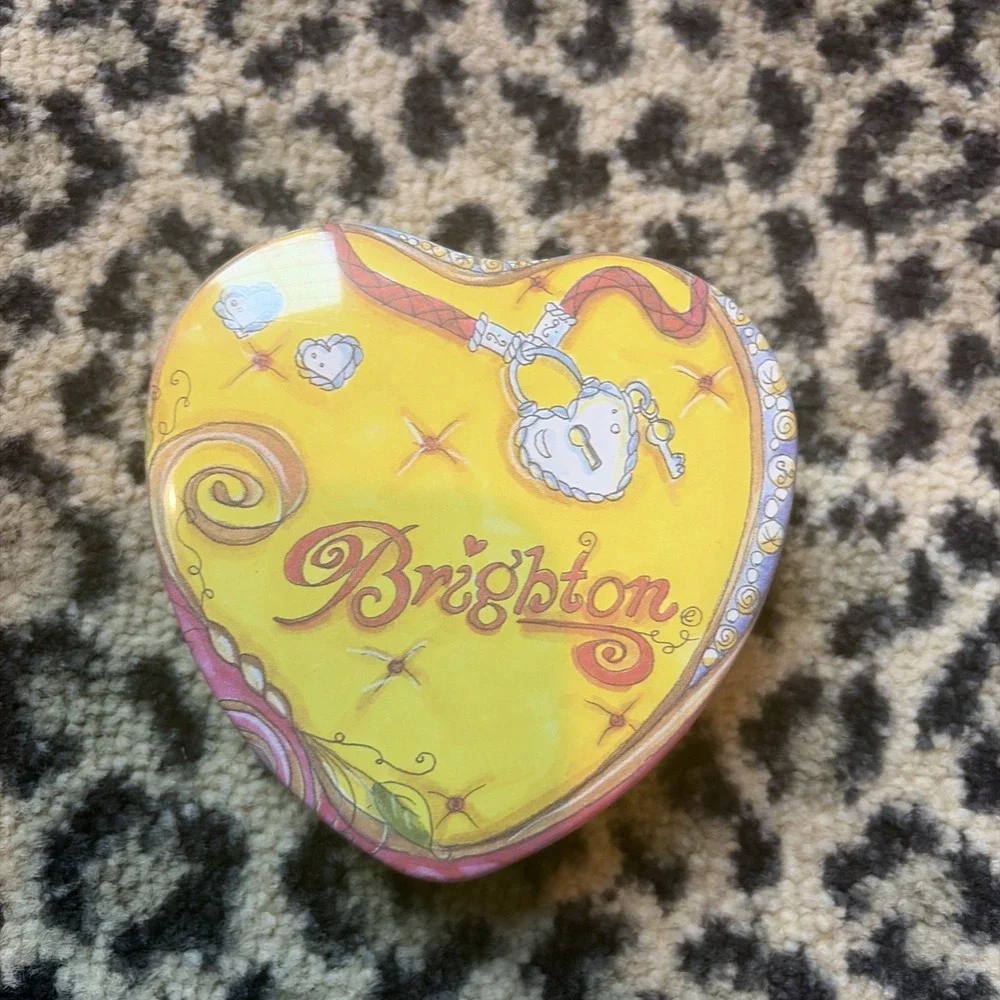 Brighton Lot Of 3 Tin Heart Shaped‎ Jewelry Boxes Empty 2 Medium And 1 Small